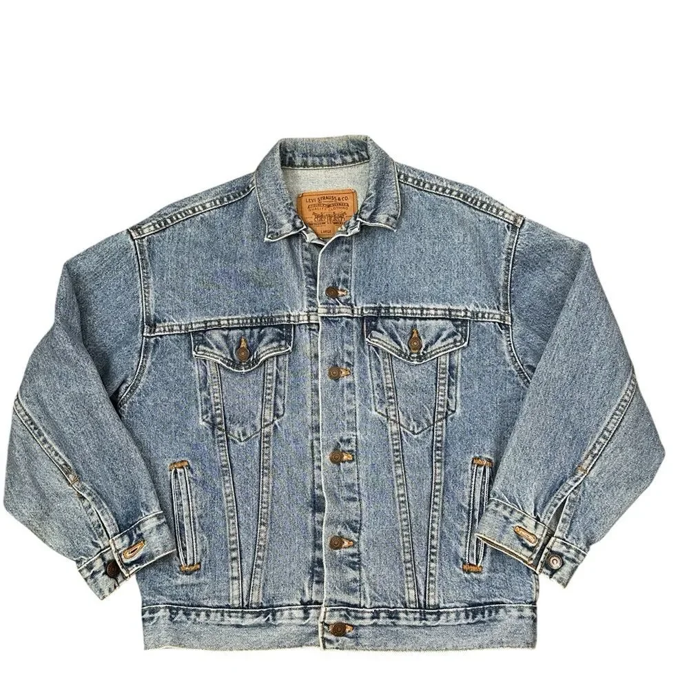 Vintage 90s Made in USA Levi Strauss Blue Trucker Classic Denim Jacket